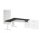 Bestar BESTAR Upstand 135W 72W L-Shaped Standing Desk with Bookcase and File Cabinet in deep grey & white 175853-000032 - alternate 1